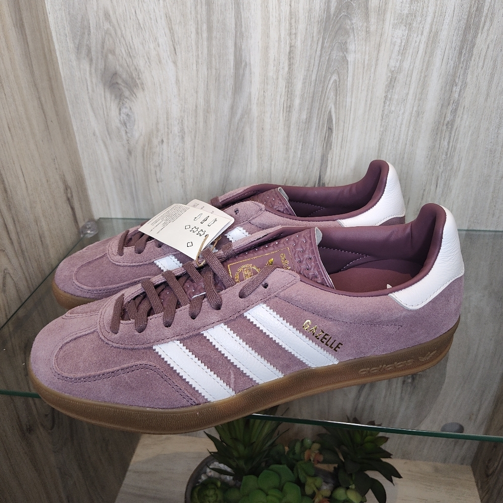 Adidas Gazelle Women's Mauve Suede Sneakers SZ 10 New In Box
